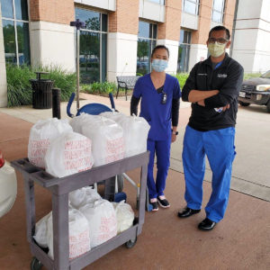 Bao delivering meals to first responders in Houston