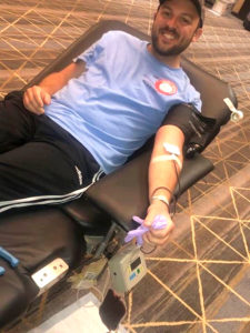 Mark gives blood in Norfolk