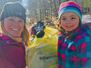 Whitney Collecting Trash in Portland, ME